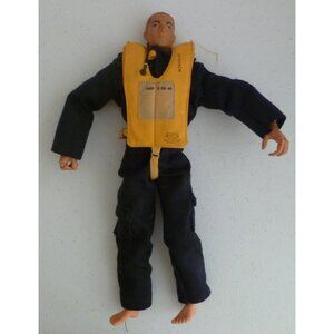 1996 GI Joe 12"  Soldier Blond Hair Blue eyes Life Jacket